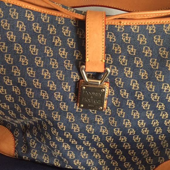 Dooney & Bourke Navy Blue Tote - Picture 2 of 16